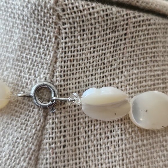 Rose Quartz Mother Of Pearl Vintage Necklace - Picture 7 of 8